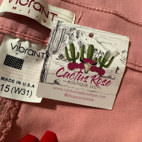 Pink Flared Women's Jeans - Picture 7 of 7